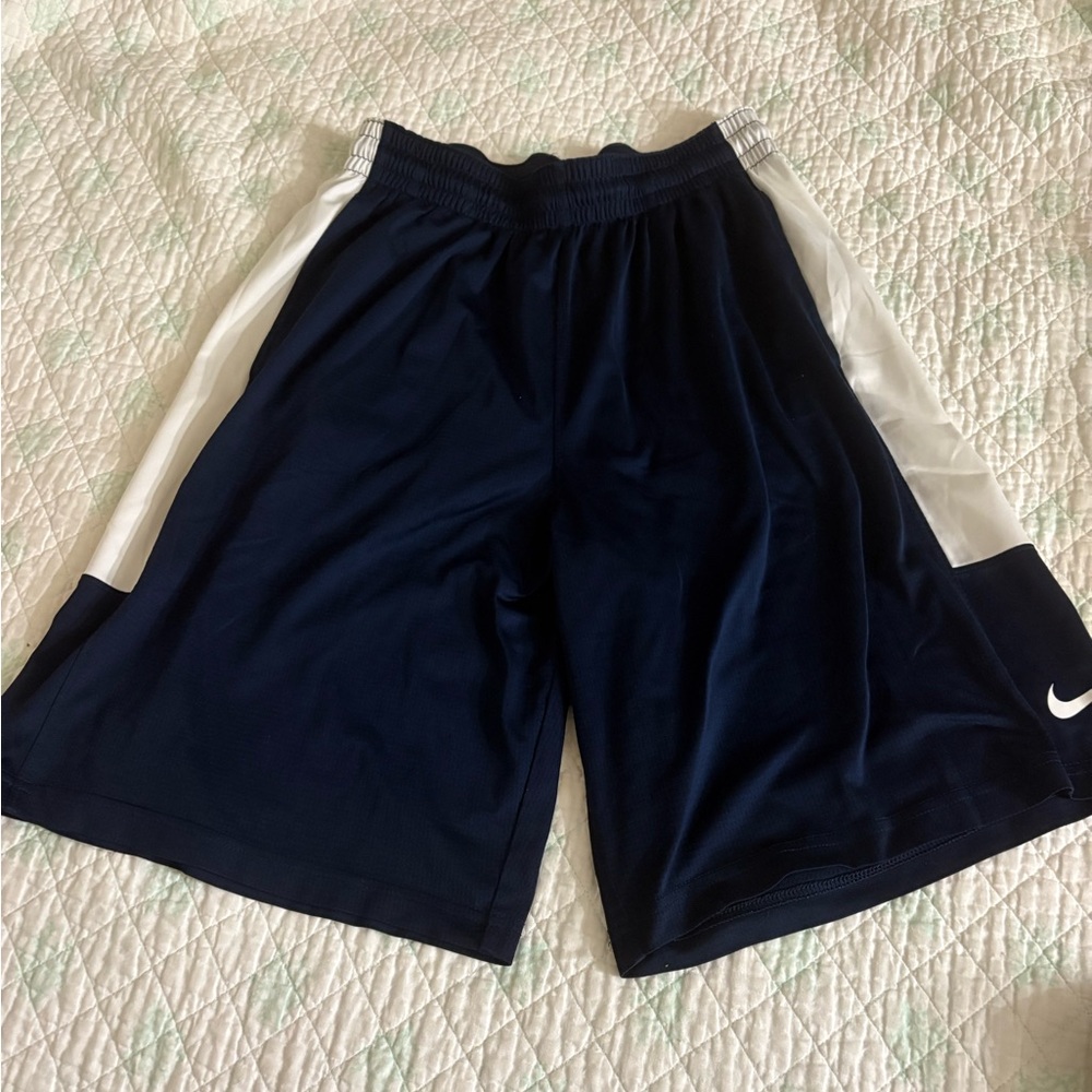 Nike Dri-Fit Navy & White Gym Shorts